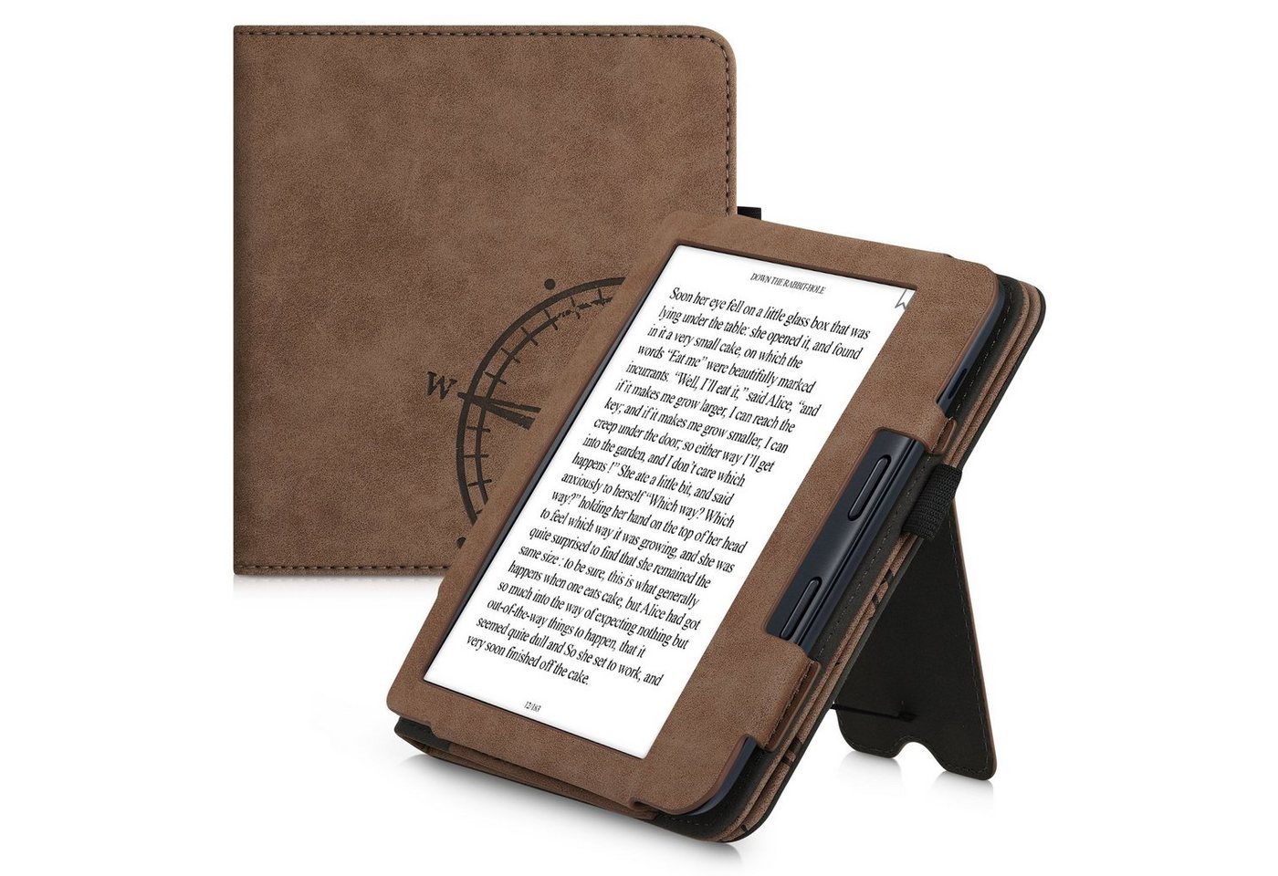 kwmobile E-Reader-Hülle Flip Hülle für Kobo Libra 2, Cover Handschlaufe - Kompass Vintage Design kwmobile E-Reader-Hülle Flip Hülle für Kobo Libra 2, Cover Handschlaufe - Kompass Vintage Design von kwmobile