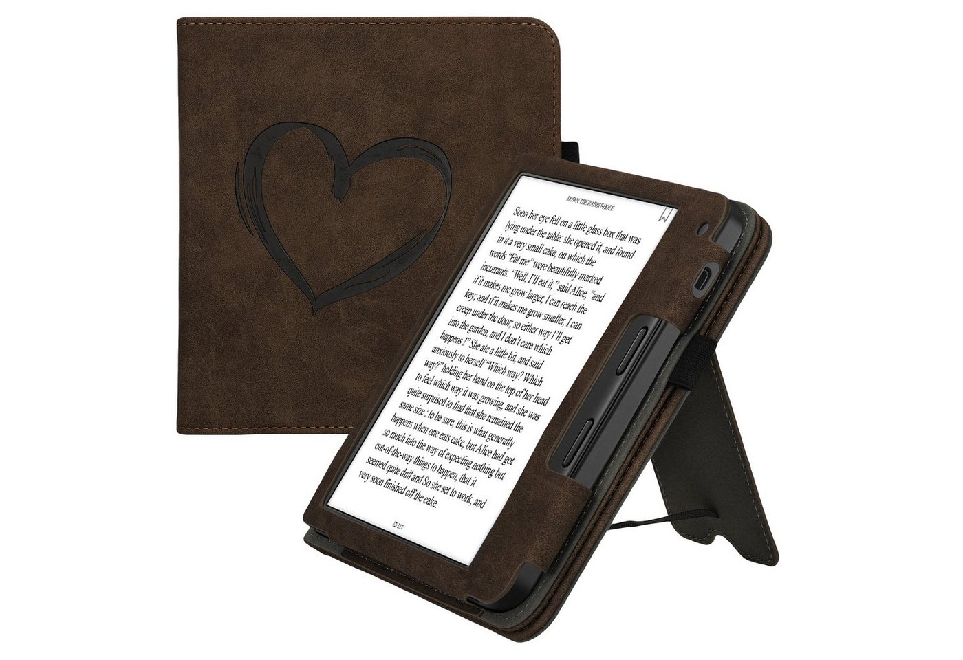 kwmobile E-Reader-Hülle Flip Hülle für Tolino Vision 6, Cover Handschlaufe - Herz Brush Design kwmobile E-Reader-Hülle Flip Hülle für Tolino Vision 6, Cover Handschlaufe - Herz Brush Design von kwmobile