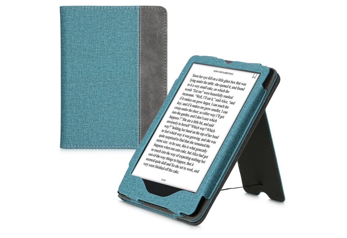 kwmobile E-Reader-Hülle Flip Schutzhülle für Amazon Kindle Paperwhite 11. Generation 2021, Handschlaufe - Cover Wildleder-Optik von kwmobile