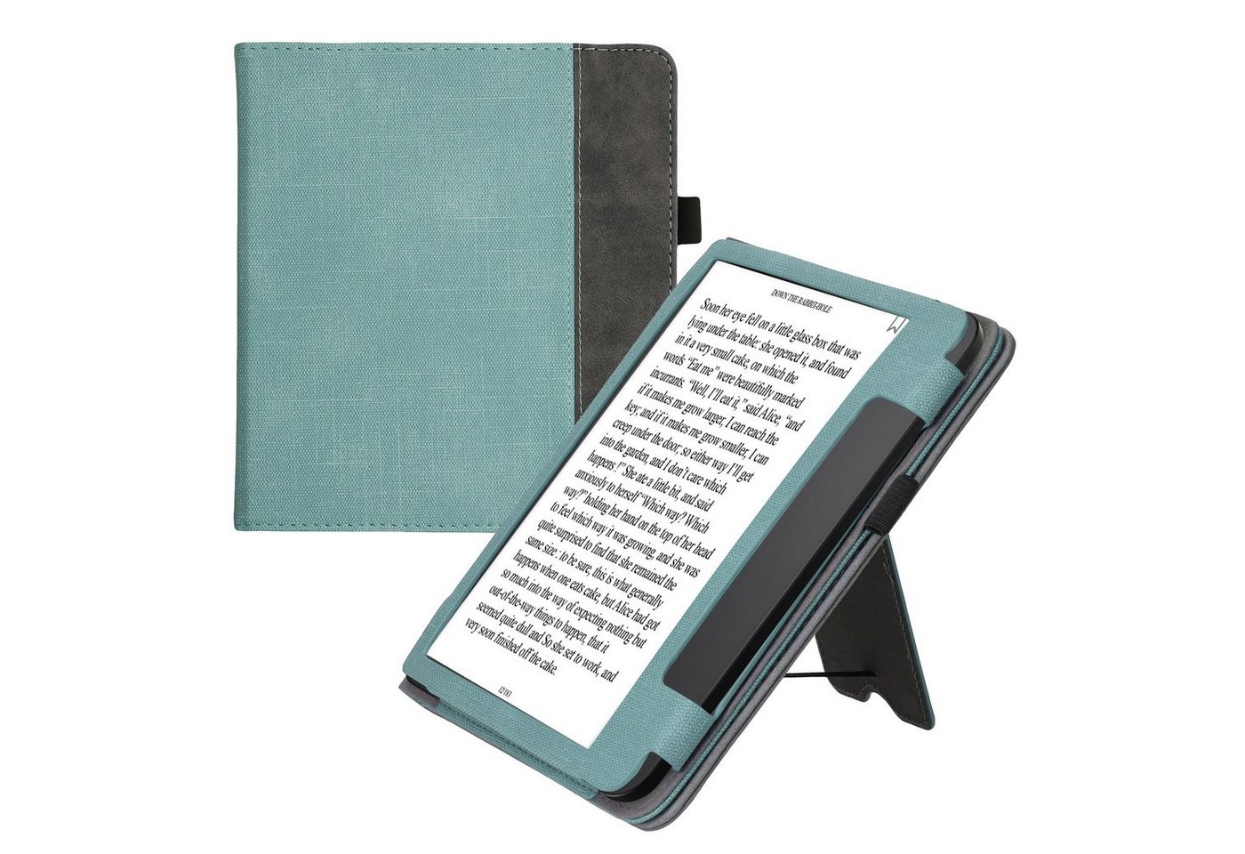 kwmobile E-Reader-Hülle Flip Schutzhülle für Tolino Epos 3, Handschlaufe - Cover Wildleder-Optik von kwmobile