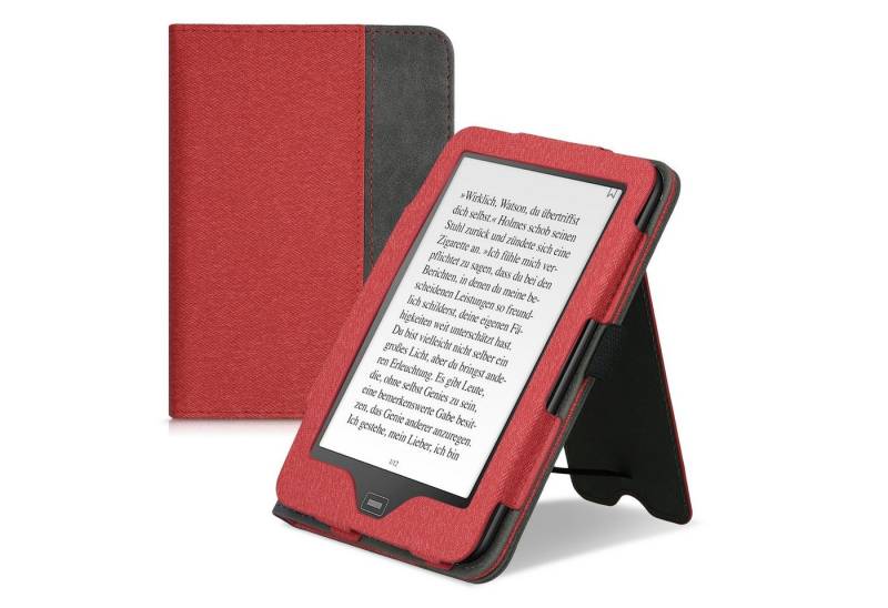 kwmobile E-Reader-Hülle Flip Schutzhülle für Tolino Vision 1 / 2 / 3 / 4 HD, Handschlaufe - Cover Wildleder-Optik von kwmobile