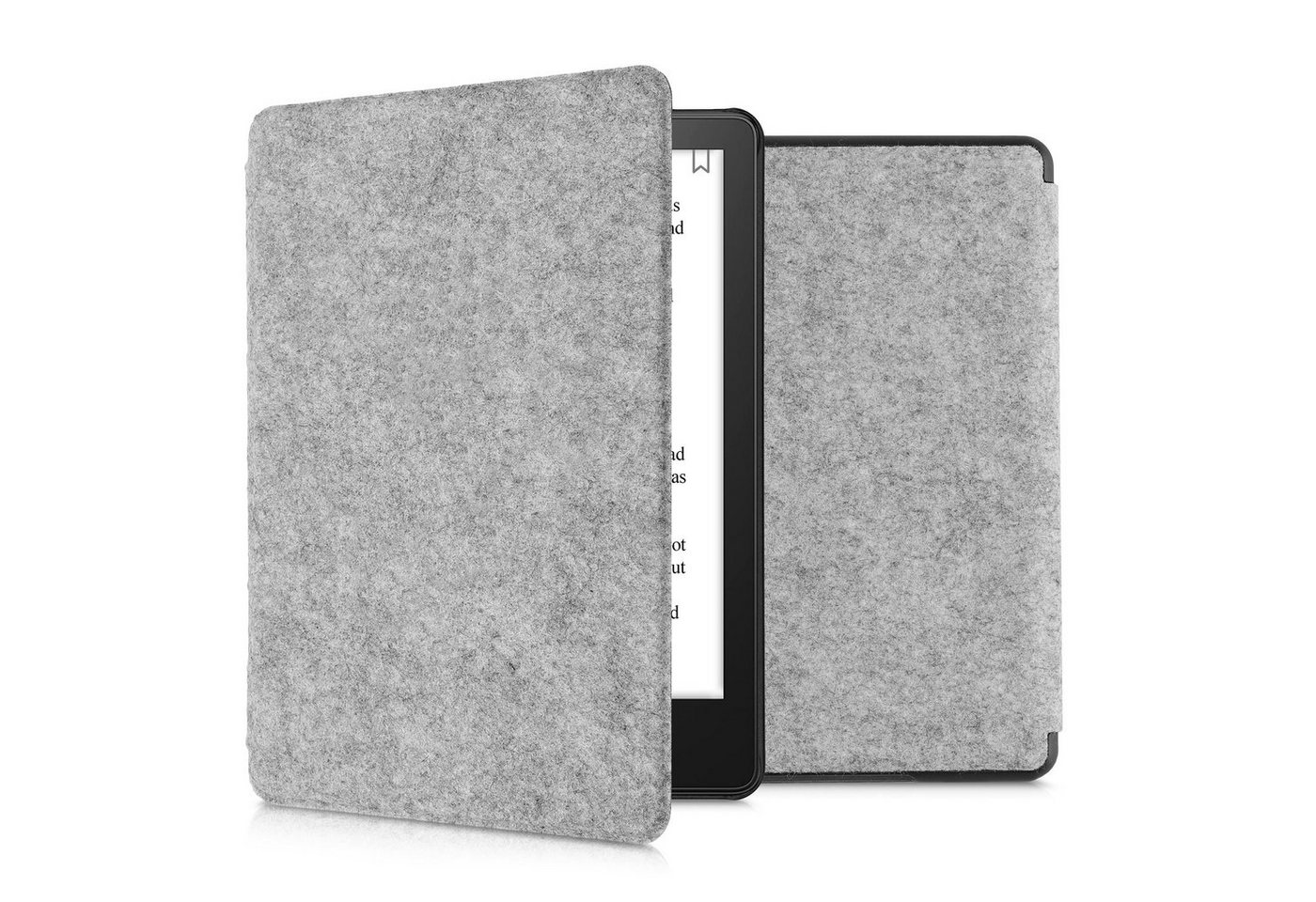 kwmobile E-Reader-Hülle Hülle für Amazon Kindle Paperwhite 11. Generation 2021, Filz Stoff eReader Schutzhülle - Flip Cover Case von kwmobile
