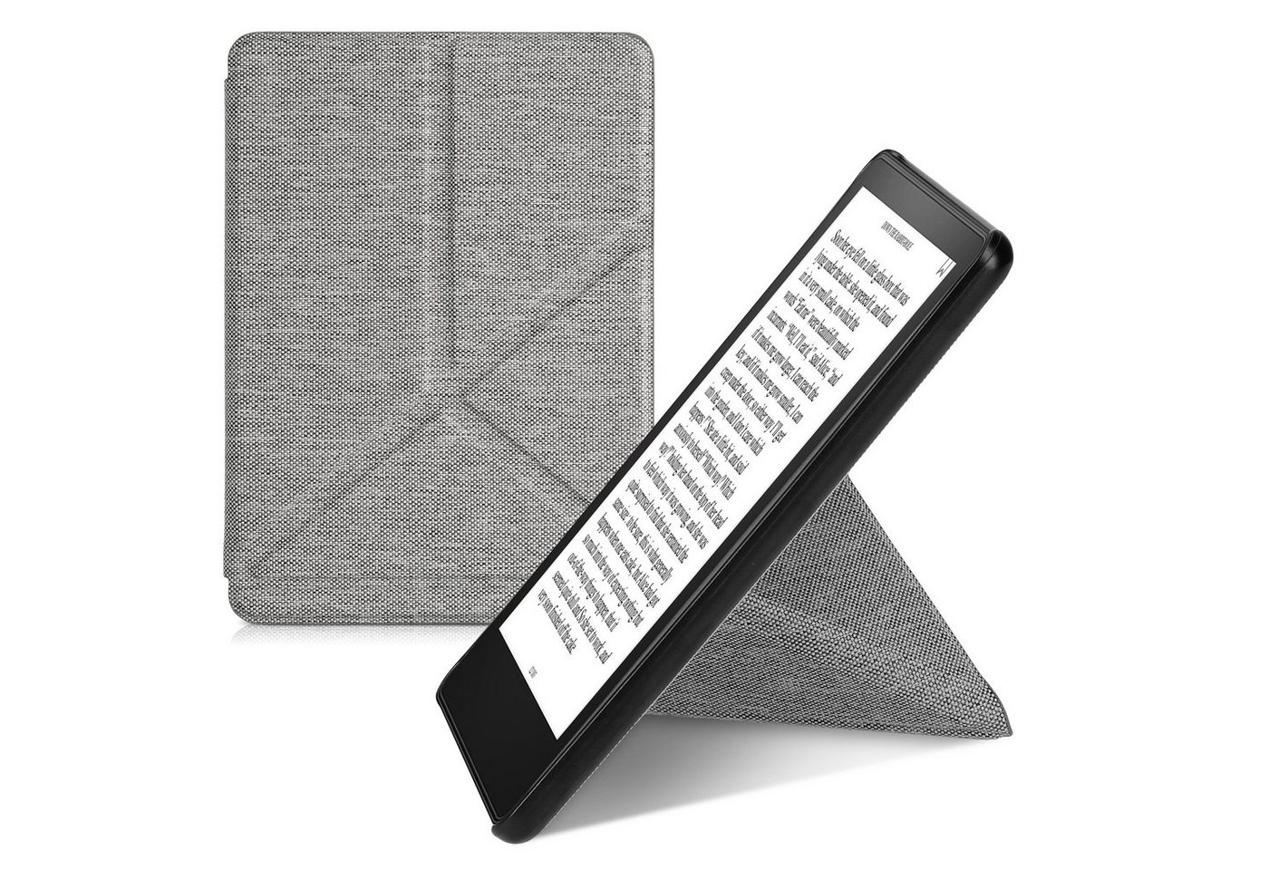 kwmobile E-Reader-Hülle Hülle für Amazon Kindle Paperwhite 11. Generation 2021, Stoff eReader Schutzhülle - Flip Cover Case von kwmobile