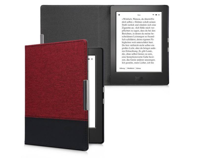 kwmobile E-Reader-Hülle Hülle für Kobo Aura H2O Edition 1, Canvas eReader Schutzhülle - Flip Cover Case von kwmobile