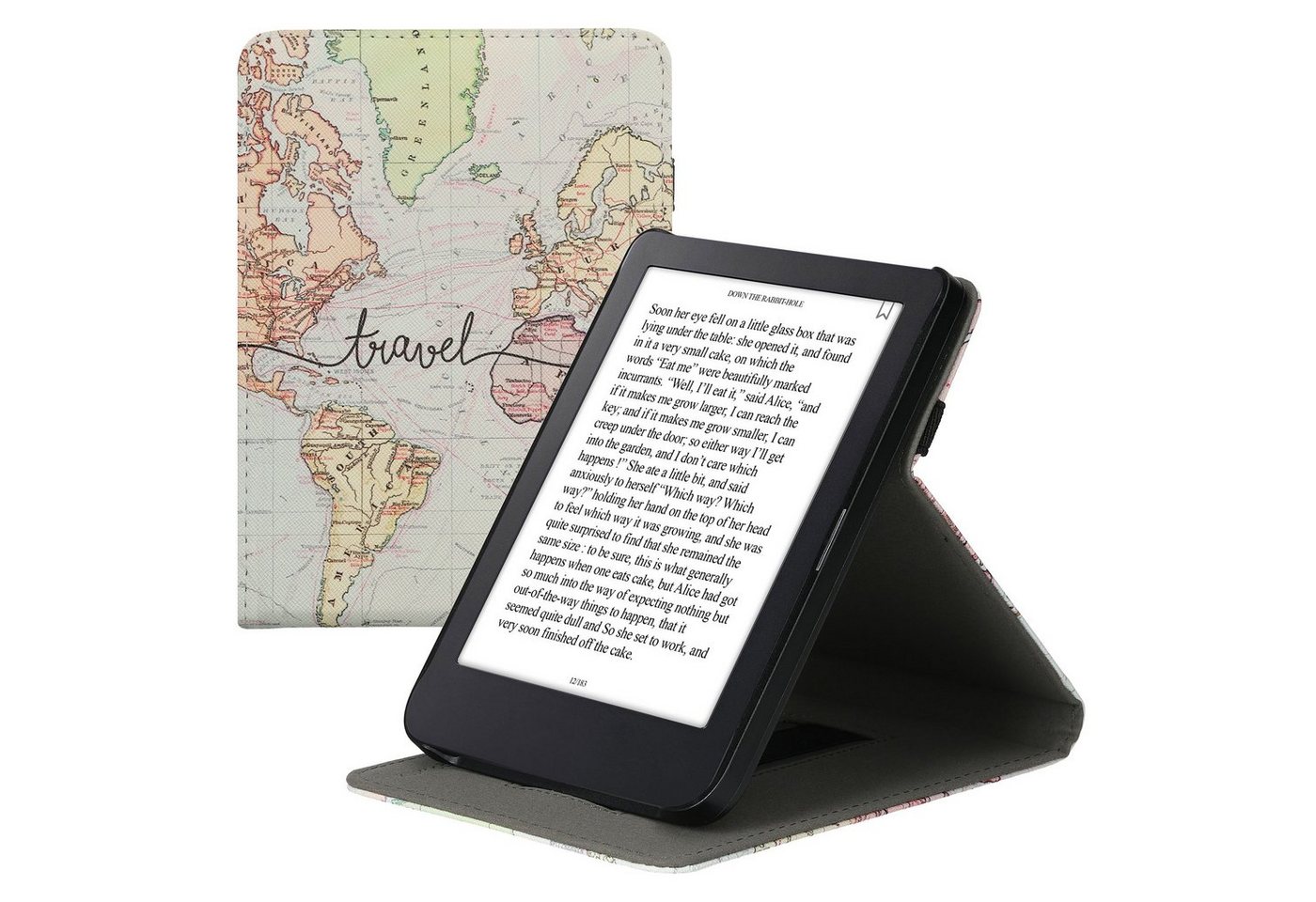 kwmobile E-Reader-Hülle Hülle für Kobo Clara 2E / Tolino Shine 4, Schlaufe Ständer - e-Reader Schutzhülle - Flip Cover Case von kwmobile