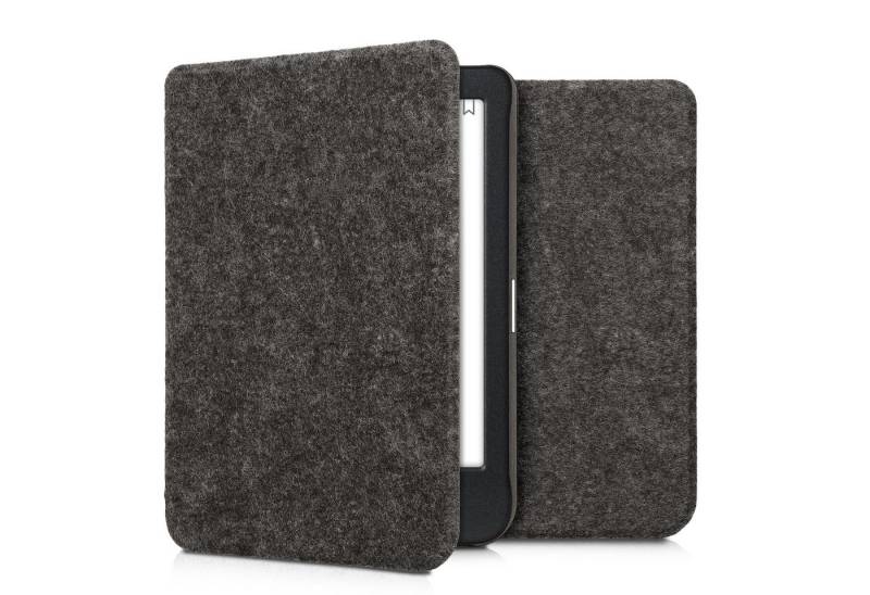 kwmobile E-Reader-Hülle Hülle für Kobo Clara BW / Clara Colour / Tolino Shine (5) / Shine, Filz Stoff eReader Schutzhülle - Flip Cover Case von kwmobile
