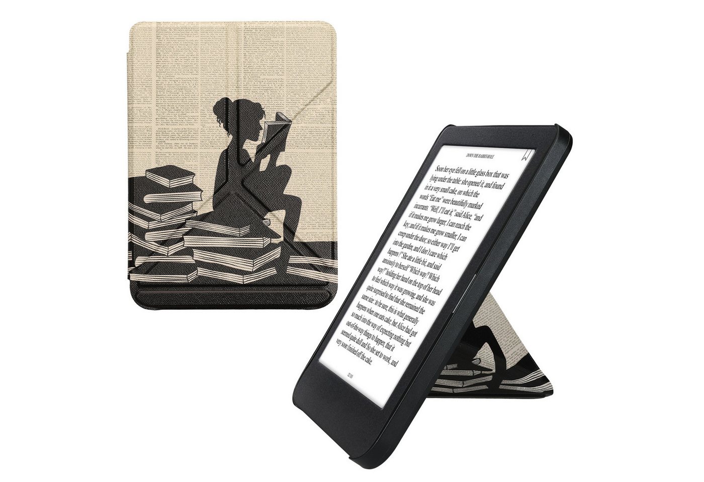 kwmobile E-Reader-Hülle Hülle für Kobo Clara BW / Clara Colour / Tolino Shine (5) / Shine, Kunstleder eReader Schutzhülle - Flip Cover Case von kwmobile