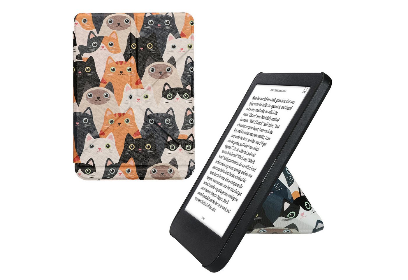 kwmobile E-Reader-Hülle Hülle für Kobo Clara BW / Clara Colour / Tolino Shine (5) / Shine, Kunstleder eReader Schutzhülle - Flip Cover Case von kwmobile