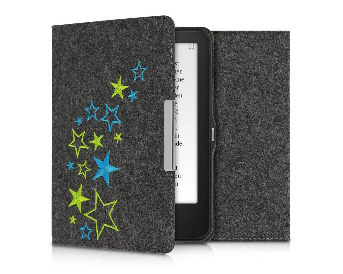 kwmobile E-Reader-Hülle Hülle für Tolino Vision 1 / 2 / 3 / 4 HD, Filz Stoff eReader Schutzhülle - Flip Cover Case - Sternenmix Design kwmobile E-Reader-Hülle Hülle für Tolino Vision 1 / 2 / 3 / 4 HD, Filz Stoff eReader Schutzhülle - Flip Cover Case - Sternenmix Design von kwmobile