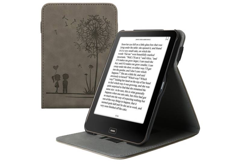 kwmobile E-Reader-Hülle Hülle für Tolino Vision 1 / 2 / 3 / 4 HD, Schlaufe Ständer - e-Reader Schutzhülle - Pusteblume Love Design von kwmobile
