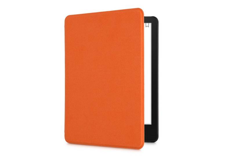 kwmobile E-Reader-Hülle Klapphülle für Amazon Kindle Paperwhite 11. Generation 2021 Hülle, Flipcase für den eReader aus Mikrofaser - Orange von kwmobile