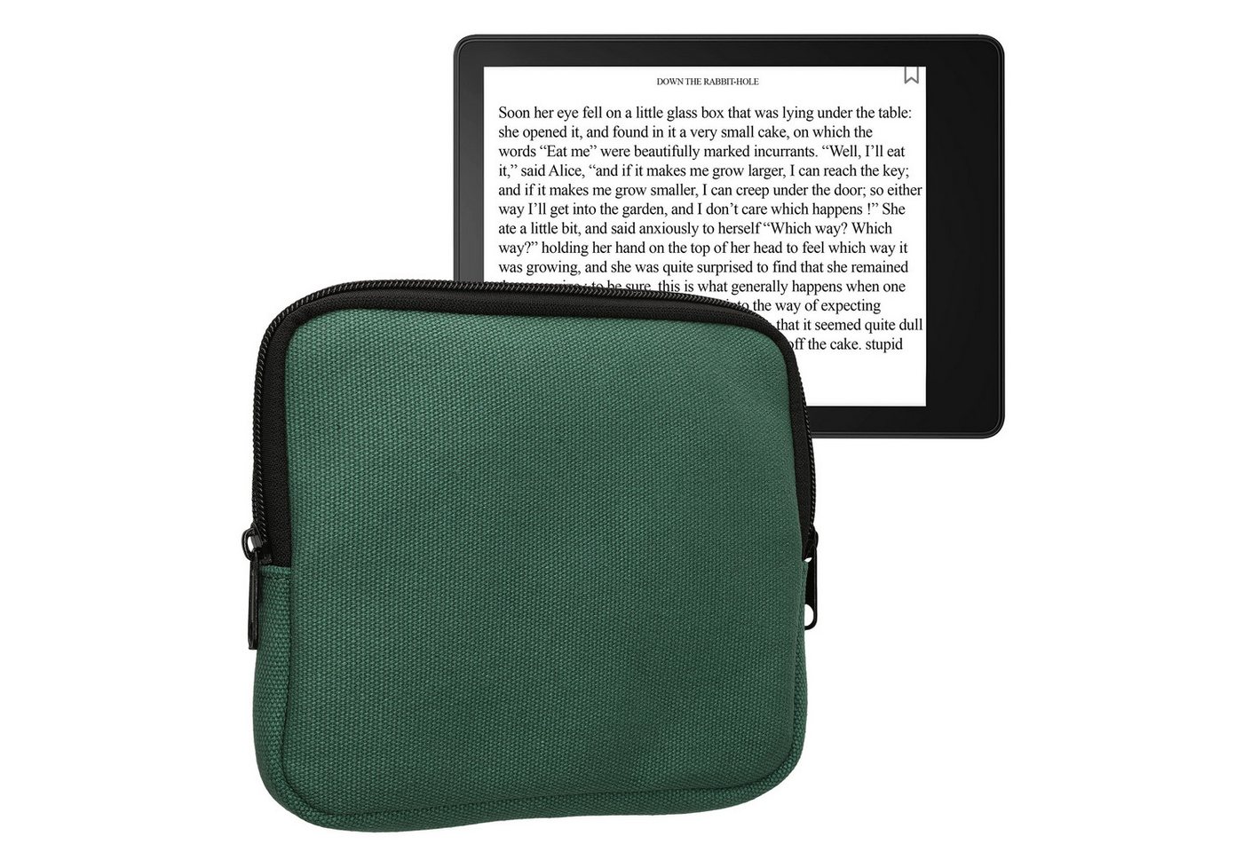 kwmobile E-Reader-Hülle Schutzhülle aus Canvas für 6,8-7" eReader Hülle Canvashülle, Canvashülle für e-Reader mit Reißverschluss - Dunkelgrün kwmobile E-Reader-Hülle Schutzhülle aus Canvas für 6,8-7" eReader Hülle Canvashülle, Canvashülle für e-Reader mit Reißverschluss - Dunkelgrün von kwmobile