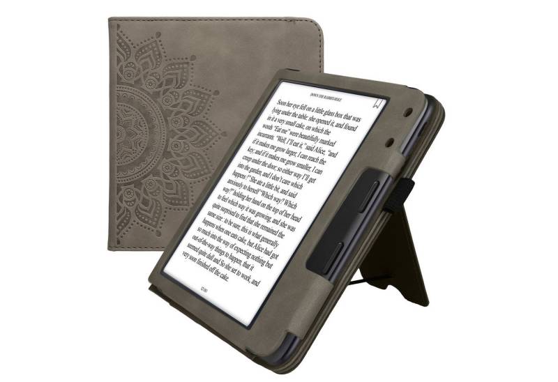 kwmobile E-Reader-Hülle Schutzhülle für Kobo Kobo Libra Colour / Tolino Vision Color, Handschlaufe - Cover Aufgehende Sonne Design von kwmobile