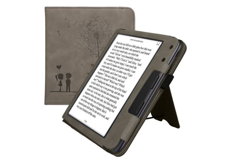 kwmobile E-Reader-Hülle Schutzhülle für Kobo Kobo Libra Colour / Tolino Vision Color, Handschlaufe - Cover Pusteblume Love Design von kwmobile