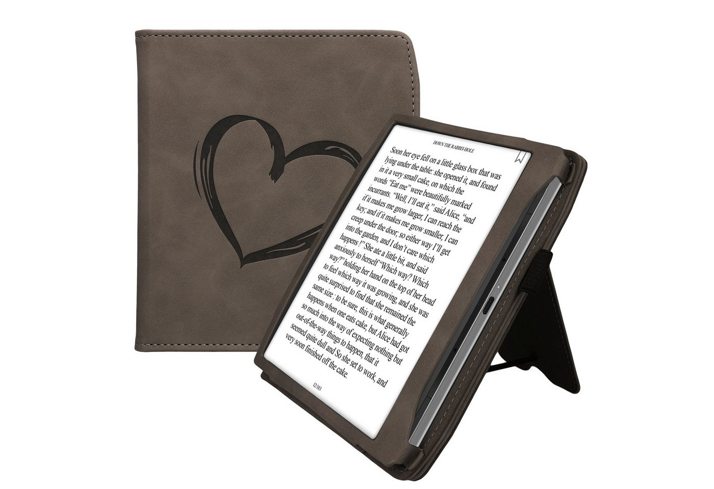 kwmobile E-Reader-Hülle Schutzhülle für Pocketbook Era / Era Color, Handschlaufe - Cover Herz Brush Design kwmobile E-Reader-Hülle Schutzhülle für Pocketbook Era / Era Color, Handschlaufe - Cover Herz Brush Design von kwmobile