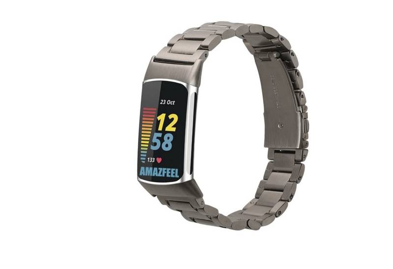 kwmobile Edelstahl Uhrenarmband für Fitbit Charge 6 / Charge 5 Smartwatch, 1-tlg., Ersatzarmband für Smartwatch - 14 - 22 cm Innenmaße von kwmobile