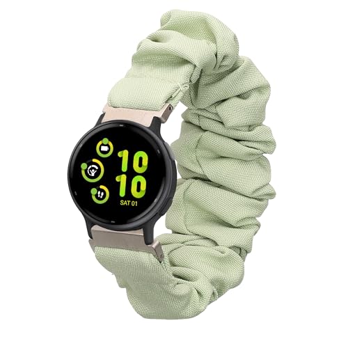 kwmobile Ersatz Armband kompatibel mit Garmin vivoactive 5 / active 5 - Smartwatch Scrunchie Haargummi Design Pastellgrün - Innenmaße 14-19 cm von kwmobile