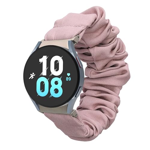kwmobile Ersatz Armband kompatibel mit Samsung Galaxy Watch 4/5 / 6/7 / FE - Smartwatch Scrunchie Haargummi Design Lavendel - Innenmaße 14-19 cm von kwmobile