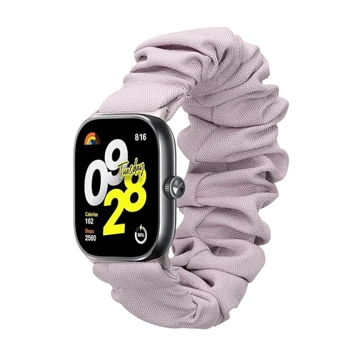 kwmobile Ersatz Armband kompatibel mit Xiaomi Redmi Watch 4 / Band 8 Pro - Smartwatch Scrunchie Haargummi Design Lavendel - Innenmaße 14-19 cm von kwmobile