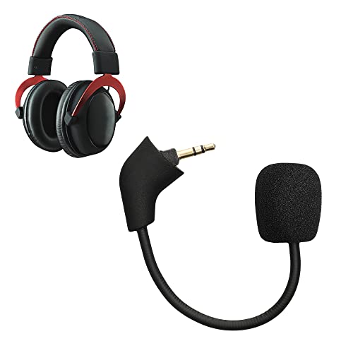 kwmobile Ersatz Kopfhörer Mikrofon kompatibel mit Kingston HyperX Cloud/Cloud X/CloudX Core Headset - Gaming Headphones Mikrofon mit 3,5 mm Klinkenstecker - Schwarz von kwmobile
