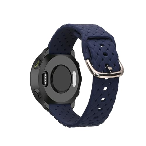 kwmobile Ersatzarmband geflochten kompatibel mit Garmin Forerunner 55 Armband - geflochtenes Smartwatch Band aus Silikon - Dunkelblau von kwmobile