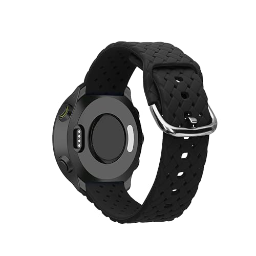kwmobile Ersatzarmband geflochten kompatibel mit Garmin Forerunner 55 Armband - geflochtenes Smartwatch Band aus Silikon - Schwarz von kwmobile
