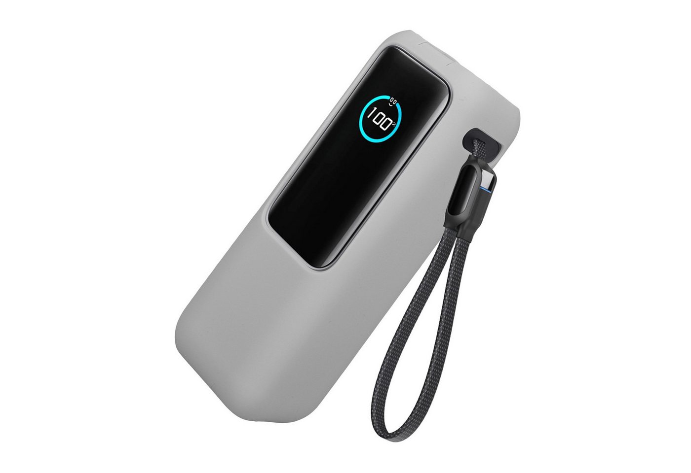 kwmobile Festplattenhülle Silikon Hülle für Anker Power Bank 25000mAh (A1695H11) Case, Powerbank Hülle für unterwegs - Tasche für Power Bank - Grau von kwmobile