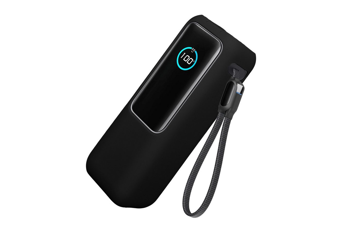 kwmobile Festplattenhülle Silikon Hülle für Anker Power Bank 25000mAh (A1695H11) Case, Powerbank Hülle für unterwegs - Tasche für Power Bank - Schwarz von kwmobile