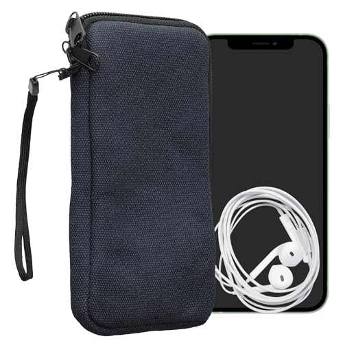 kwmobile Handy Tasche kompatibel mit Smartphones XL - 6,7/6,8" Hülle - Canvas Handyhülle mit Mikrofaser Inlay in Dunkelblau - Handytasche mit 17,2 x 8,4 cm Innenmaße kwmobile Handy Tasche kompatibel mit Smartphones XL - 6,7/6,8" Hülle - Canvas Handyhülle mit Mikrofaser Inlay in Dunkelblau - Handytasche mit 17,2 x 8,4 cm Innenmaße von kwmobile