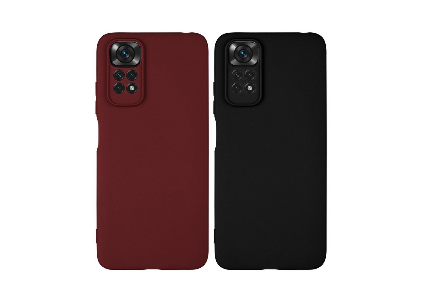 kwmobile Handyhülle 2x Hülle für Xiaomi Redmi Note 11 / Note 11S, Silikon Case mit Kameraschutz von kwmobile