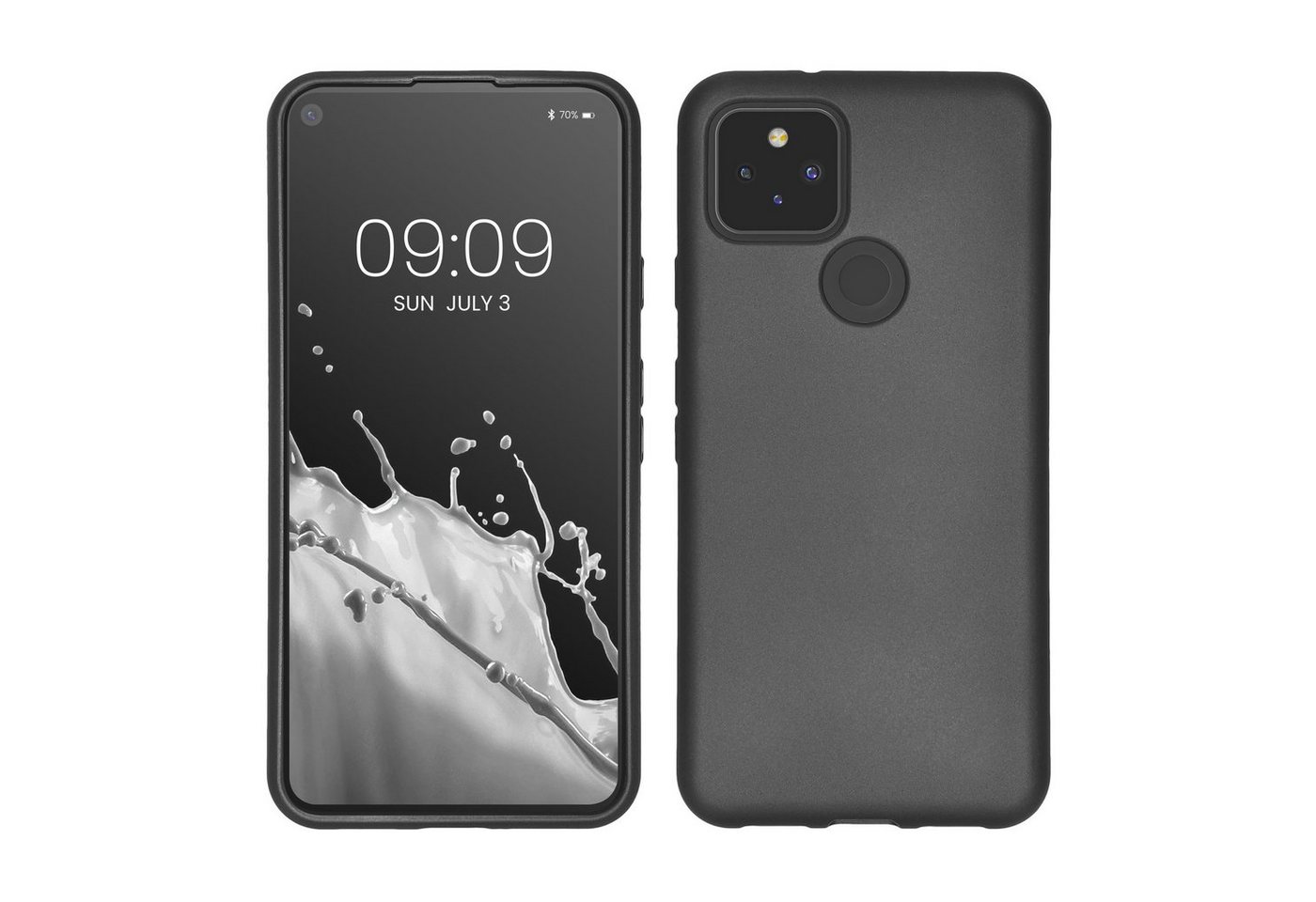 kwmobile Handyhülle Case für Google Pixel 5, Hülle Silikon metallisch schimmernd - Handyhülle Cover von kwmobile