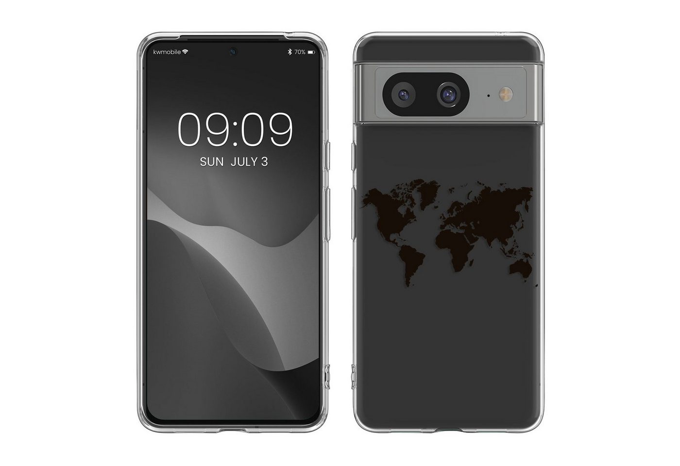 kwmobile Handyhülle Case für Google Pixel 8, Hülle Silikon transparent - Silikonhülle von kwmobile