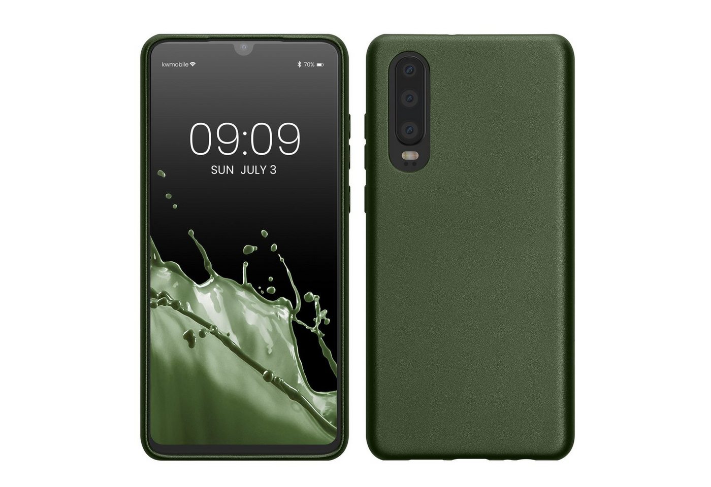 kwmobile Handyhülle Case für Huawei P30, Hülle Silikon metallisch schimmernd - Handyhülle Cover von kwmobile