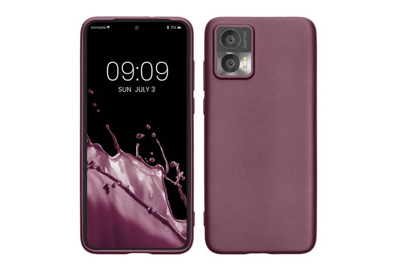 kwmobile Handyhülle Case für Motorola Edge 30 Neo, Hülle Silikon metallisch schimmernd - Handyhülle Cover von kwmobile