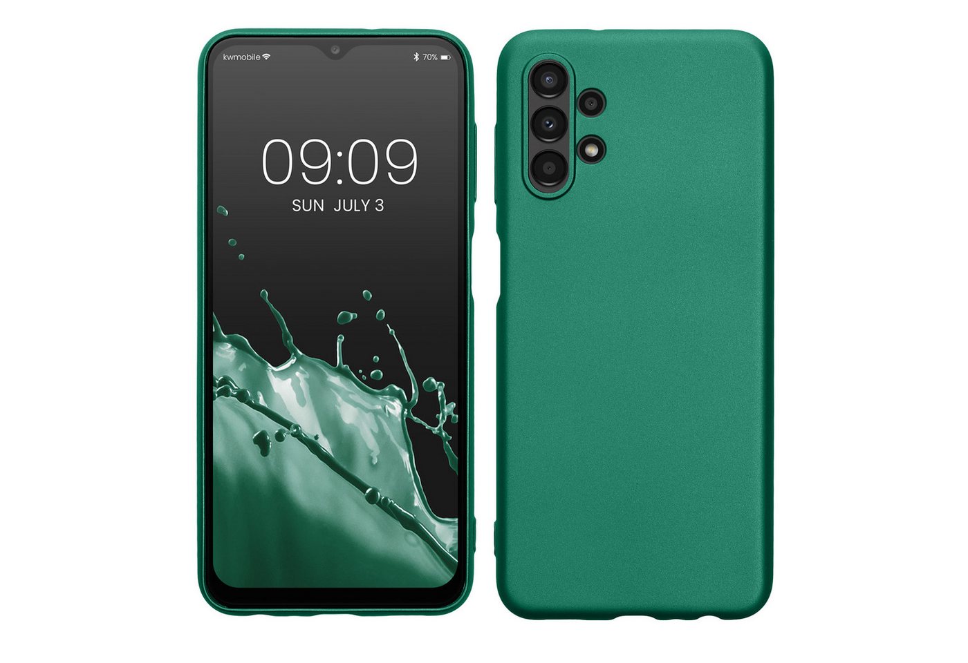 kwmobile Handyhülle Case für Samsung Galaxy A13 4G, Hülle Silikon metallisch schimmernd - Handyhülle Cover kwmobile Handyhülle Case für Samsung Galaxy A13 4G, Hülle Silikon metallisch schimmernd - Handyhülle Cover von kwmobile