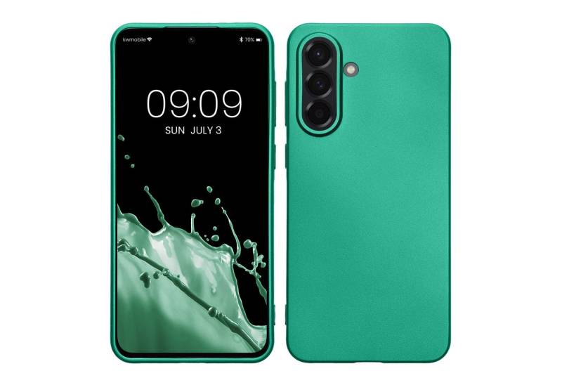kwmobile Handyhülle Case für Samsung Galaxy A36 5G, Hülle Silikon metallisch schimmernd - Handyhülle Cover von kwmobile