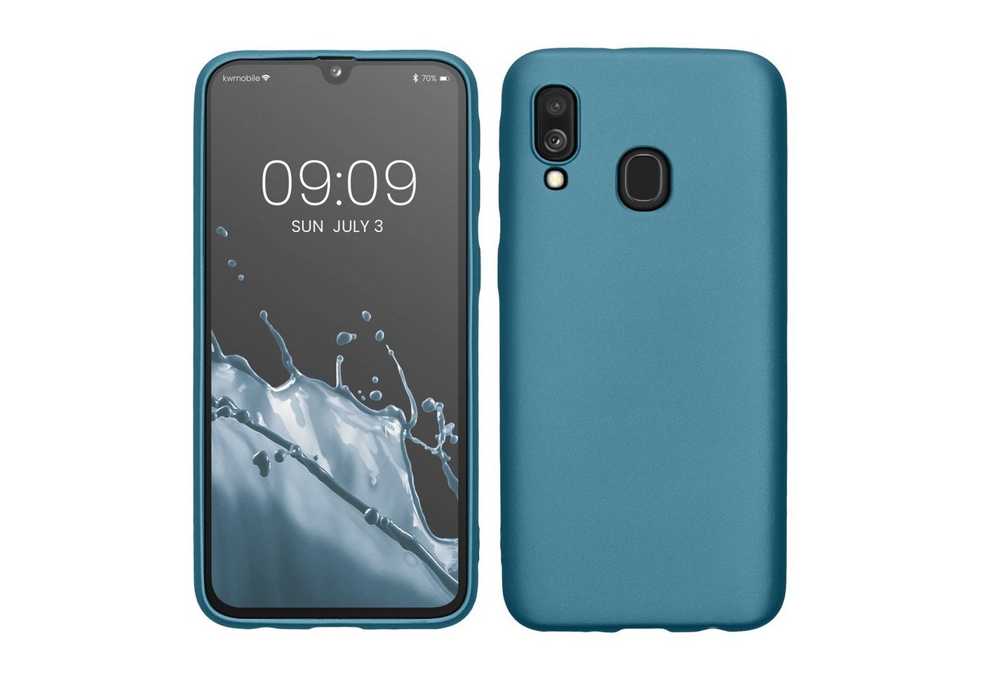 kwmobile Handyhülle Case für Samsung Galaxy A40, Hülle Silikon metallisch schimmernd - Handyhülle Cover von kwmobile