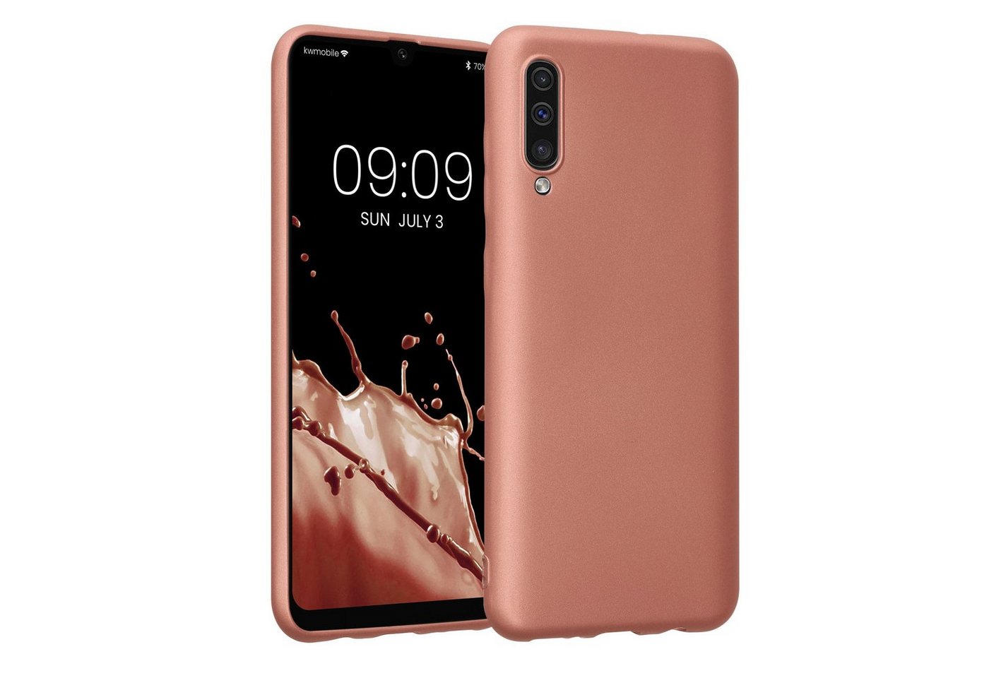 kwmobile Handyhülle Case für Samsung Galaxy A50, Hülle Silikon metallisch schimmernd - Handyhülle Cover von kwmobile