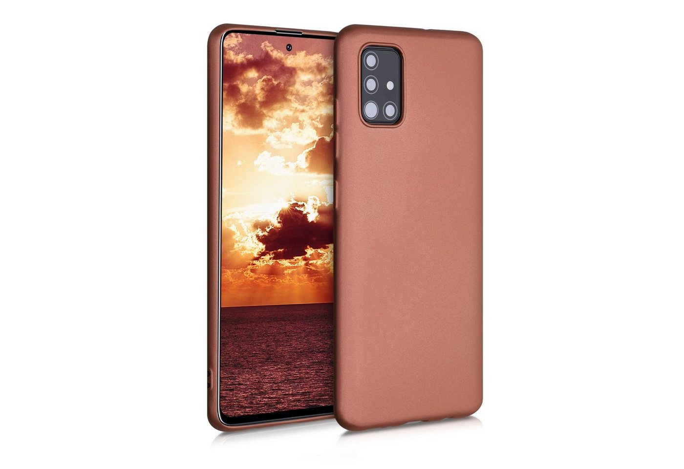 kwmobile Handyhülle Case für Samsung Galaxy A51, Hülle Silikon metallisch schimmernd - Handyhülle Cover von kwmobile