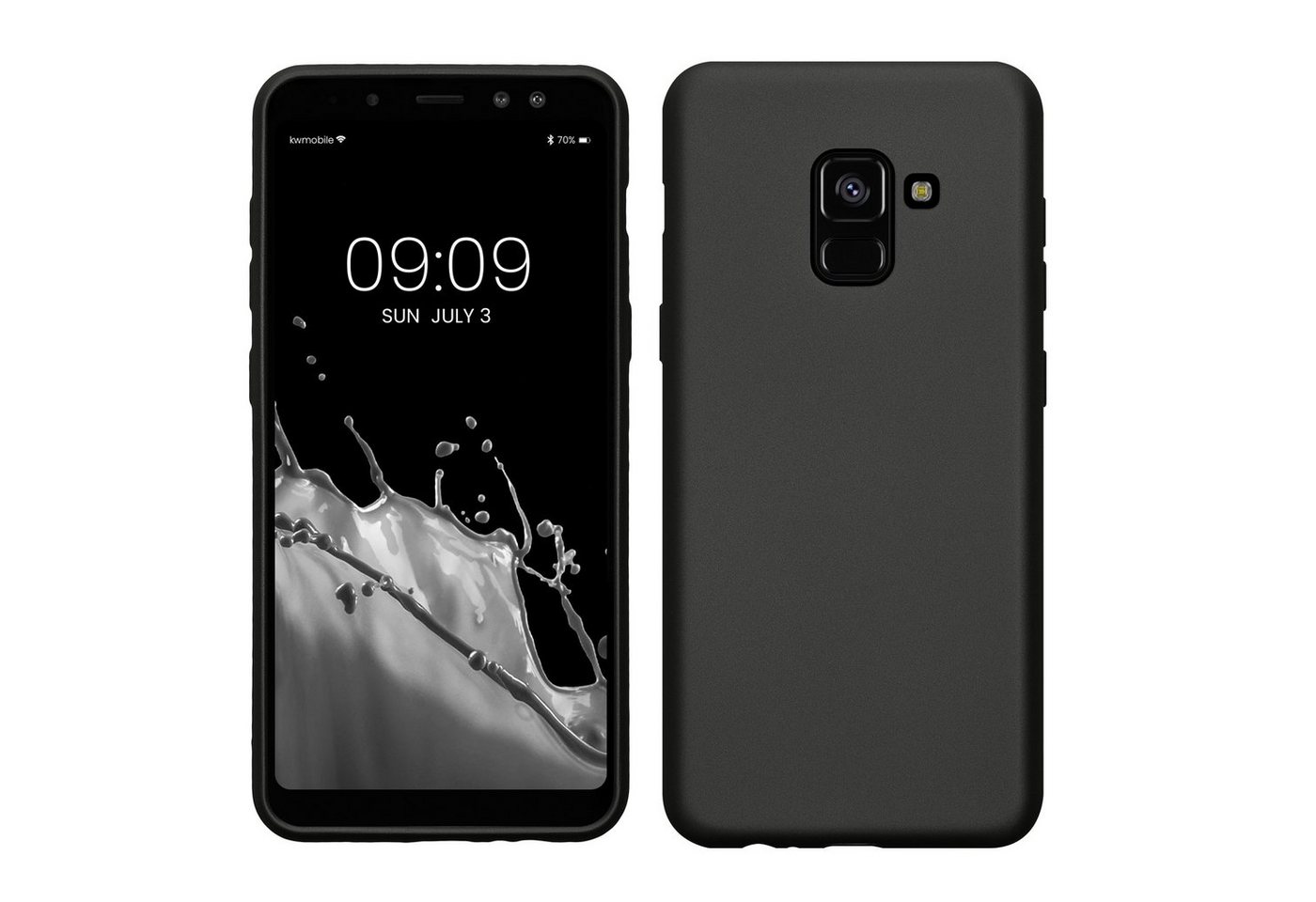 kwmobile Handyhülle Case für Samsung Galaxy A8 (2018), Hülle Silikon metallisch schimmernd - Handyhülle Cover von kwmobile