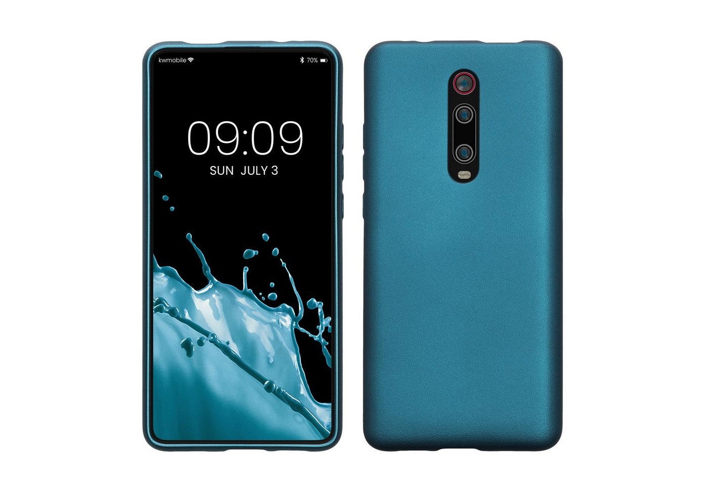 kwmobile Handyhülle Case für Xiaomi Mi 9T (Pro) / Redmi K20 (Pro), Hülle Silikon metallisch schimmernd - Handyhülle Cover von kwmobile