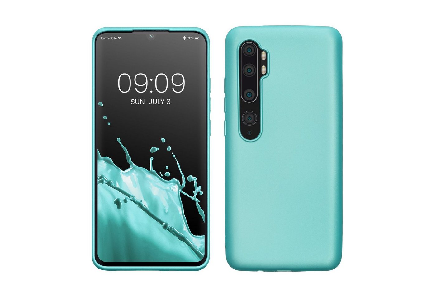 kwmobile Handyhülle Case für Xiaomi Mi Note 10 / Note 10 Pro, Hülle Silikon metallisch schimmernd - Handyhülle Cover von kwmobile