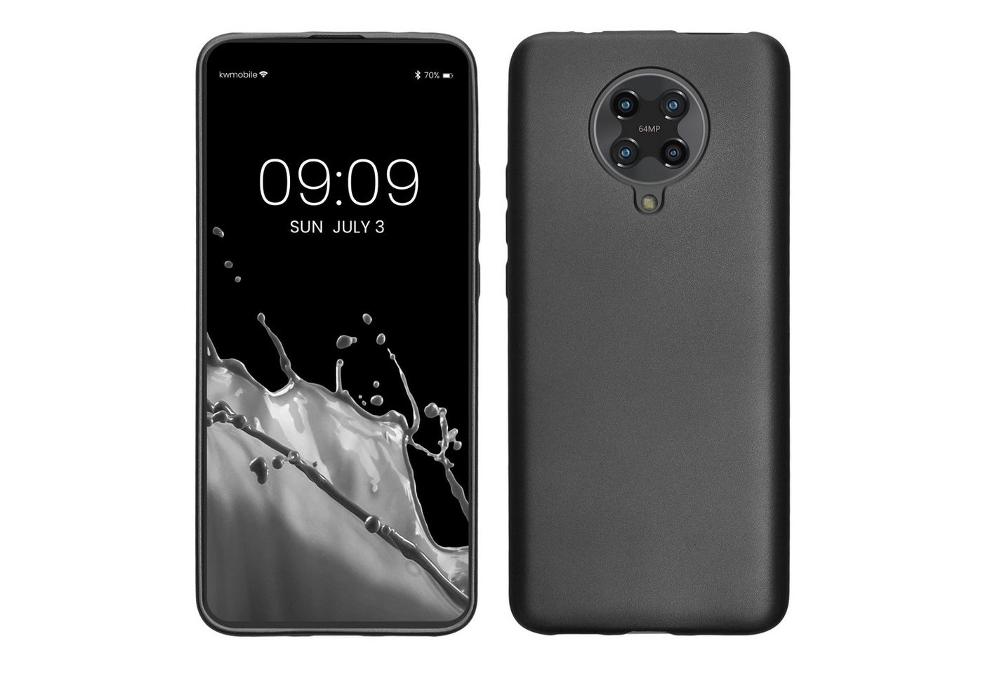 kwmobile Handyhülle Case für Xiaomi Poco F2 Pro / Redmi K30 Pro (Zoom), Hülle Silikon metallisch schimmernd - Handyhülle Cover von kwmobile