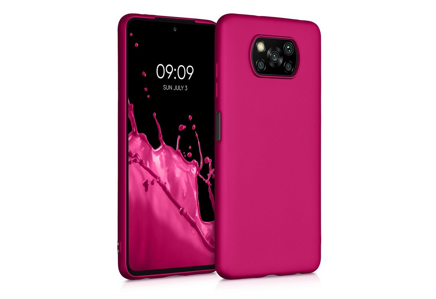 kwmobile Handyhülle Case für Xiaomi Poco X3 NFC / Poco X3 Pro, Hülle Silikon metallisch schimmernd - Handyhülle Cover von kwmobile