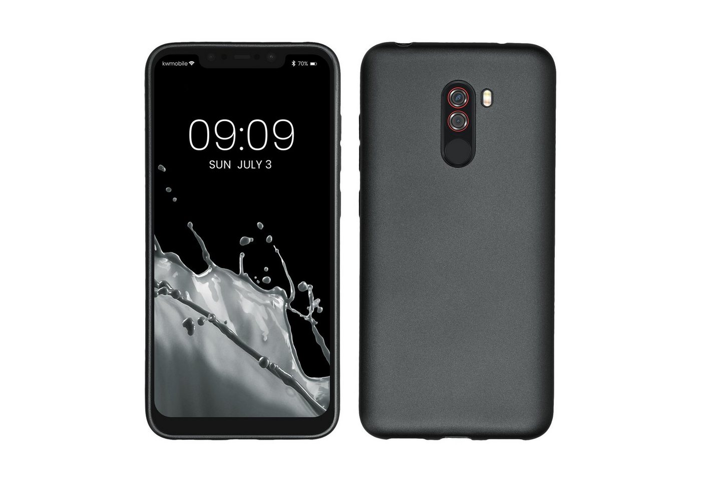kwmobile Handyhülle Case für Xiaomi Pocophone F1, Hülle Silikon metallisch schimmernd - Handyhülle Cover von kwmobile