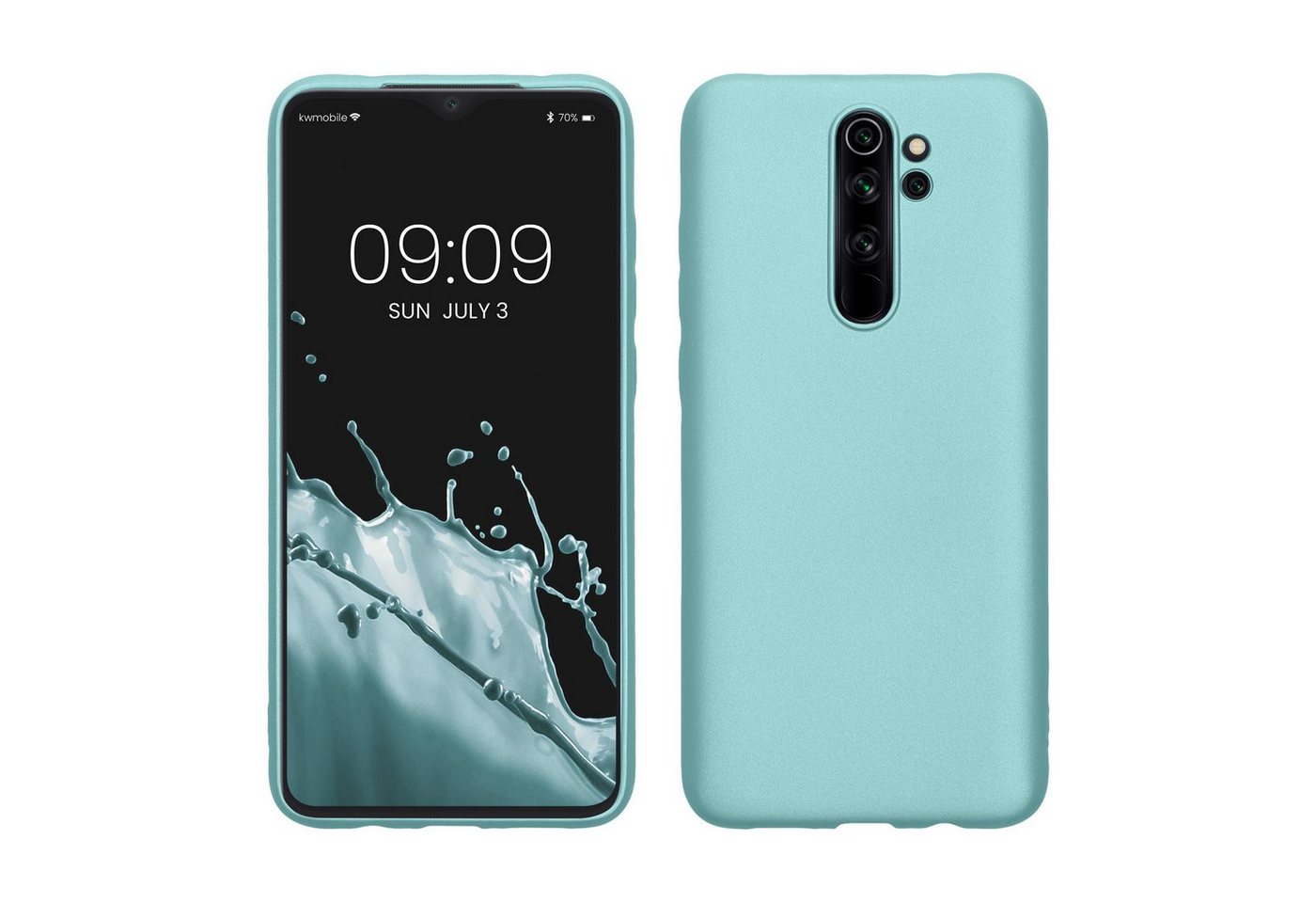 kwmobile Handyhülle Case für Xiaomi Redmi Note 8 Pro, Hülle Silikon metallisch schimmernd - Handyhülle Cover von kwmobile