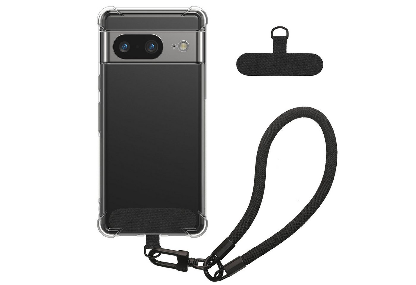 kwmobile Handyhülle Handy TPU Case für Google Pixel 7 Hülle, Kristallklare Schutzhülle mit Kantenschutz und abnehmbarem Armband kwmobile Handyhülle Handy TPU Case für Google Pixel 7 Hülle, Kristallklare Schutzhülle mit Kantenschutz und abnehmbarem Armband von kwmobile