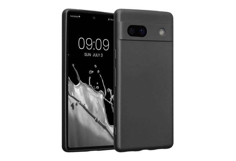 kwmobile Handyhülle Handyhülle für Google Pixel 7a, Silikon Case metallisch schimmernd - Soft Hülle - Handy Cover von kwmobile