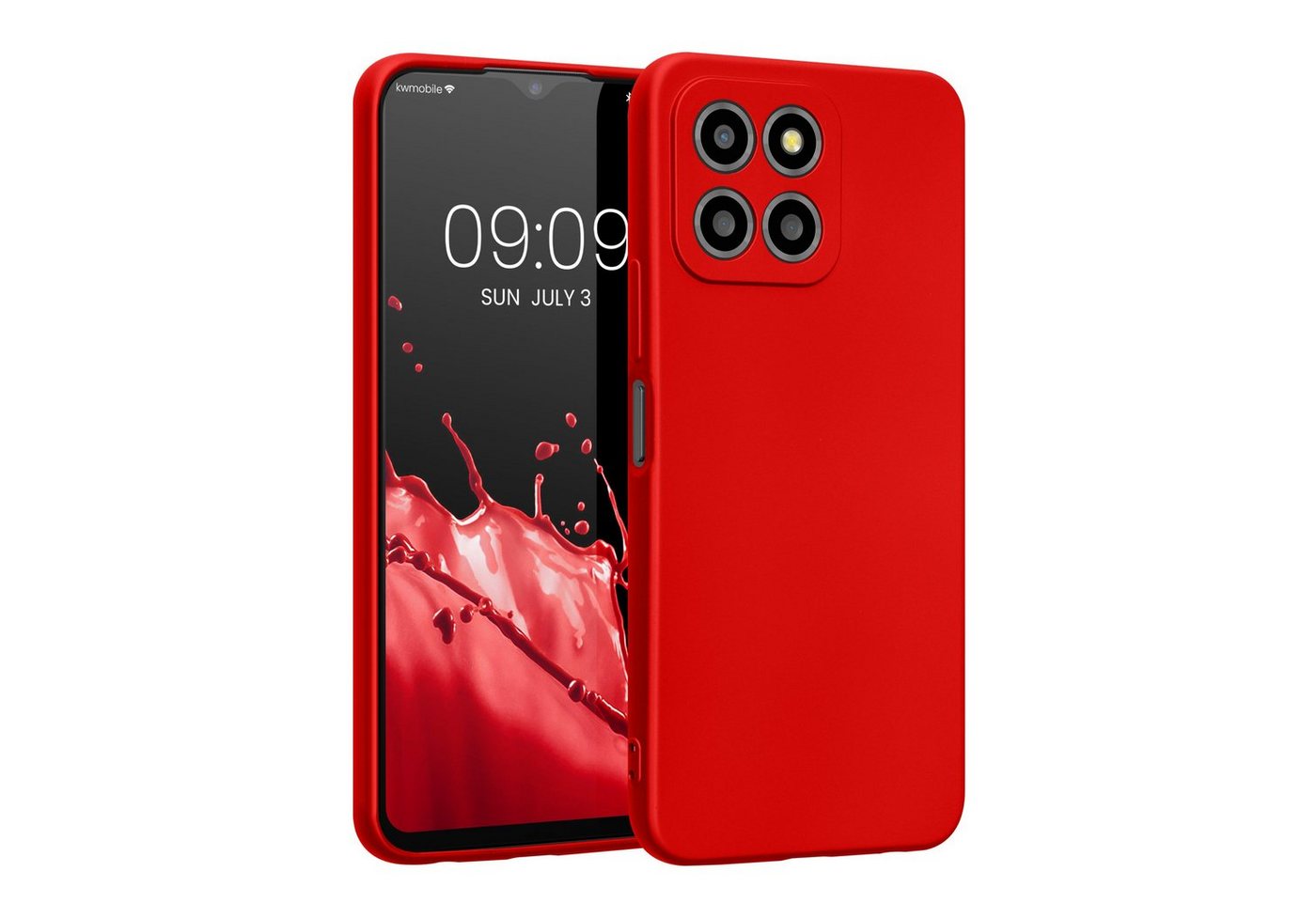 kwmobile Handyhülle Handyhülle für Honor X8 5G / X6 / 70 Lite 5G, Silikon Case metallisch schimmernd - Soft Hülle - Handy Cover von kwmobile