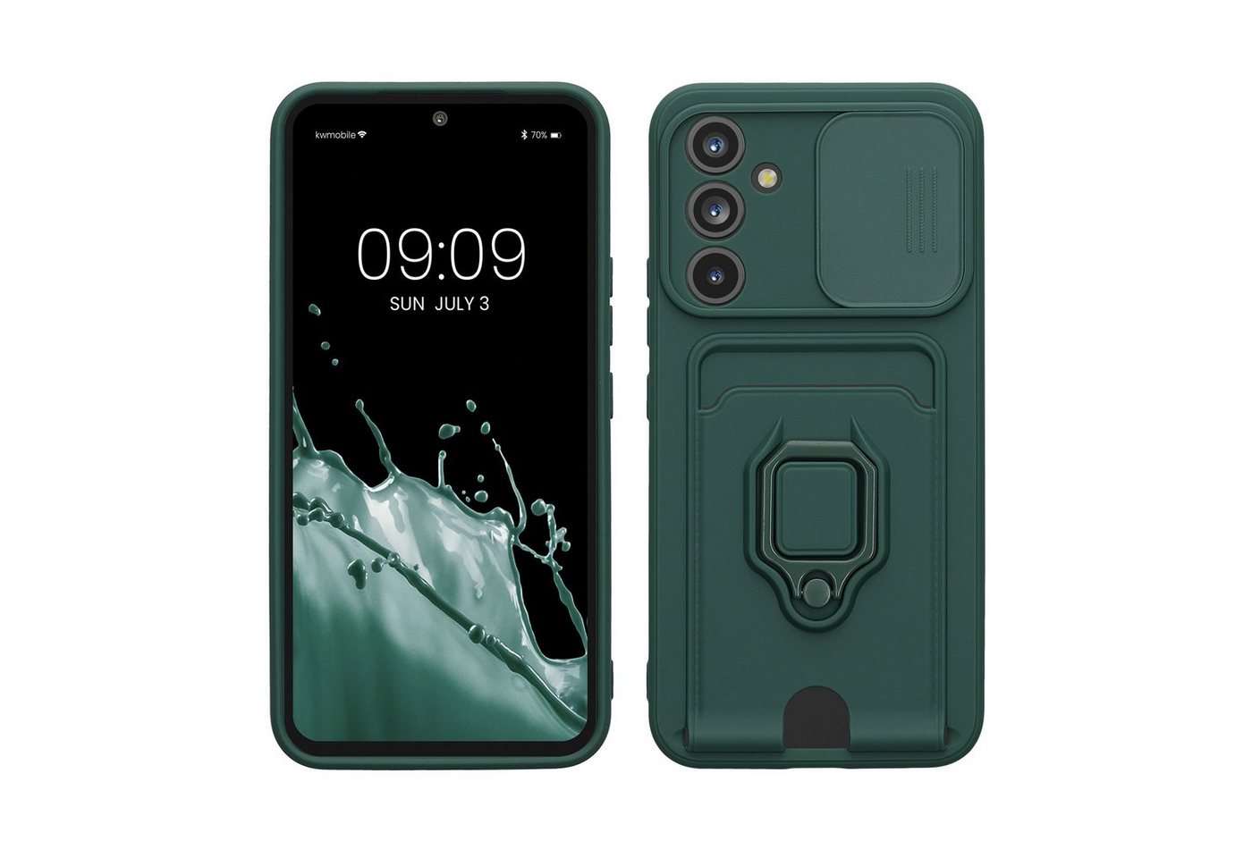 kwmobile Handyhülle Handyhülle für Samsung Galaxy A54 5G, Softcase mit Kameraschutz - Kartenfach - Moosgrün kwmobile Handyhülle Handyhülle für Samsung Galaxy A54 5G, Softcase mit Kameraschutz - Kartenfach - Moosgrün von kwmobile